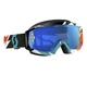 Moto Goggles Scott Hustle MXVI - Oxide Blue-Green-Yellow Chrome - Cracked Orange-Turquoise-Electric Blue Chrome