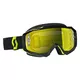 Motorcycle Goggles SCOTT Hustle MX CH MXVII - Black-Fluorescent Yellow-Yellow Chrome - Black-Fluorescent Yellow-Yellow Chrome