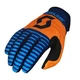 Moto Gloves SCOTT 350 Track MXVII - Black-White - Blue-Orange