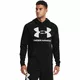 Men’s Hoodie Under Armour Rival Fleece Big Logo HD - Graphite Blue - Black