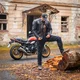 Kožená moto bunda W-TEC Mungelli EVO - vintage černo-hnědá
