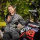Dámská letní moto bunda W-TEC Jelsa - šedá-fluo