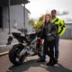 Dámská moto bunda W-TEC Barbata - černo-šedo-růžová