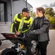 Dámská moto bunda W-TEC Barbata - černo-šedo-růžová