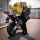 Dámská moto bunda W-TEC Barbata - černo-šedo-růžová