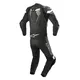 Two-Piece Motorcycle Leather Suit Alpinestars Atem 4 Black/Gray/White