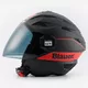 Moto přilba Blauer Brat Black/Red - černá/červená