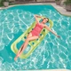 Inflatable Pool Lounger with Water Hole Bestway - Green