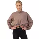 Oversized Crop Hoodie bluza Nebbia Iconic 421 - Brązowy