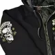 Insulated Hooded Sweatshirt BLACK HEART Devil Skull Lined