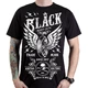 Тениска BLACK HEART Moto Wings - черен - черен
