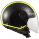 Moto prilba LS2 OF558 Sphere Lux - Crush Black H-V Yellow