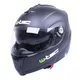 Flip-Up Motorcycle Helmet W-TEC NK-839 - Matt Black