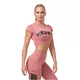 Women’s Short-Sleeved Crop Top Nebbia Sporty Hero 584 - Marron - Old Rose