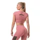 Dámský crop top s krátkým rukávem Nebbia Sporty Hero 584 - Old Rose