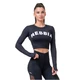 Women’s Long-Sleeved Crop Top Nebbia Sporty Hero 585 - Mocha - Black