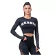 Damski top z długim rękawem longsleeve Nebbia Sporty Hero 585 - Mokka - Czarny