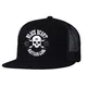 Czapka z daszkiem BLACK HEART Bastard Skull Trucker - Biały - Czarny