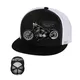 Snapback Hat BLACK HEART Bastard Bobber Trucker - Black - White