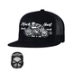 Snapback Hat BLACK HEART Vintage Trucker - Black - Black