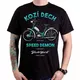 Koszulka T-shirt motocyklowy BLACK HEART Kozí dech - Czarny