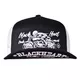 Snapback Hat BLACK HEART Vintage Evil Trucker - White