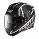 Moto helma Nolan N87 Harp N-Com Flat Black-White - čierno-biela