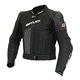 Men’s Leather Moto Jacket Spark ProComp - Black-White-Fluo - Black