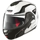 Moto helma Nolan N90-2 Straton N-Com Metal White - černo-bílá