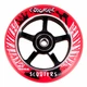 Spare wheel for scooter FOX PRO Raw 03 100 mm - Red-Silver with Graphics - Red-Black