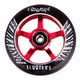 Spare wheel for scooter FOX PRO Raw 03 100 mm - Purple-Black - Black-Red