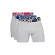 Pánské boxerky Under Armour Charged Cotton 6in 3 Pack - Royal - Mod Gray Medium Heather