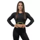 Women’s Long-Sleeved Crop Top Nebbia INTENSE Perform 839 - Black/Gold