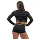 Women’s Long-Sleeved Crop Top Nebbia INTENSE Perform 839 - Black/Gold