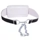 Leather Weightlifting Belt with Chain inSPORTline NF-9057 - Black