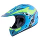 Kask downhill na rower Freeride W-TEC 3ride - Żółty - Niebieski miecz