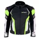 Men’s Leather Moto Jacket W-TEC Velocity - Black-Fluo - Black-Fluo