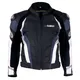 Men’s Leather Moto Jacket W-TEC Velocity - Black-Blue