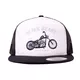 Snapback Hat BLACK HEART Bobber WHT Trucker - White - White