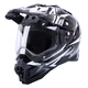 Motocross Helmet W-TEC AP-885 TX-27 - Black-Grey - Black-Grey