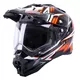 Kask motocyklowy W-TEC AP-885 graphic ENDURO + BLENDA - Czarny/pomarańczowy