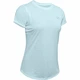 Women’s Running T-Shirt Under Armour Straker 2.0 Short Sleeve - Black - Rift Blue