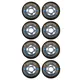 Inline Wheels K2 Booster 80 mm with bearings ILQ 7, spacer 6 mm, 8 pcs