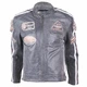 Leather Moto Jacket BOS 2058 Vintage Grey - S - Grey