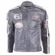 Leather Moto Jacket BOS 2058 Vintage Grey - Grey