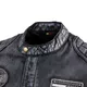 Men's Leather Motorcycle Jacket B-STAR Shibenick Blue