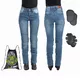 W-TEC Panimali Damen Motorradjeans - blau - blau