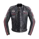 Men's Leather Motorcycle Jacket B-STAR Shibenick Blue