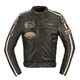 Men’s Leather Motorcycle Jacket B-STAR Zagiatto - Dark Olive Green - Dark Olive Green