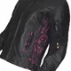 Women's Leather Motorcycle Jacket W-TEC Caronina - Black-Pink